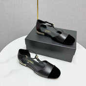 CC MARY JANE 25S IN BLACK LAMBSKIN AND SUEDE WITH PEARL HEEL