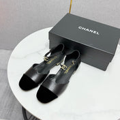 CC MARY JANE 25S IN BLACK LAMBSKIN AND SUEDE WITH PEARL HEEL