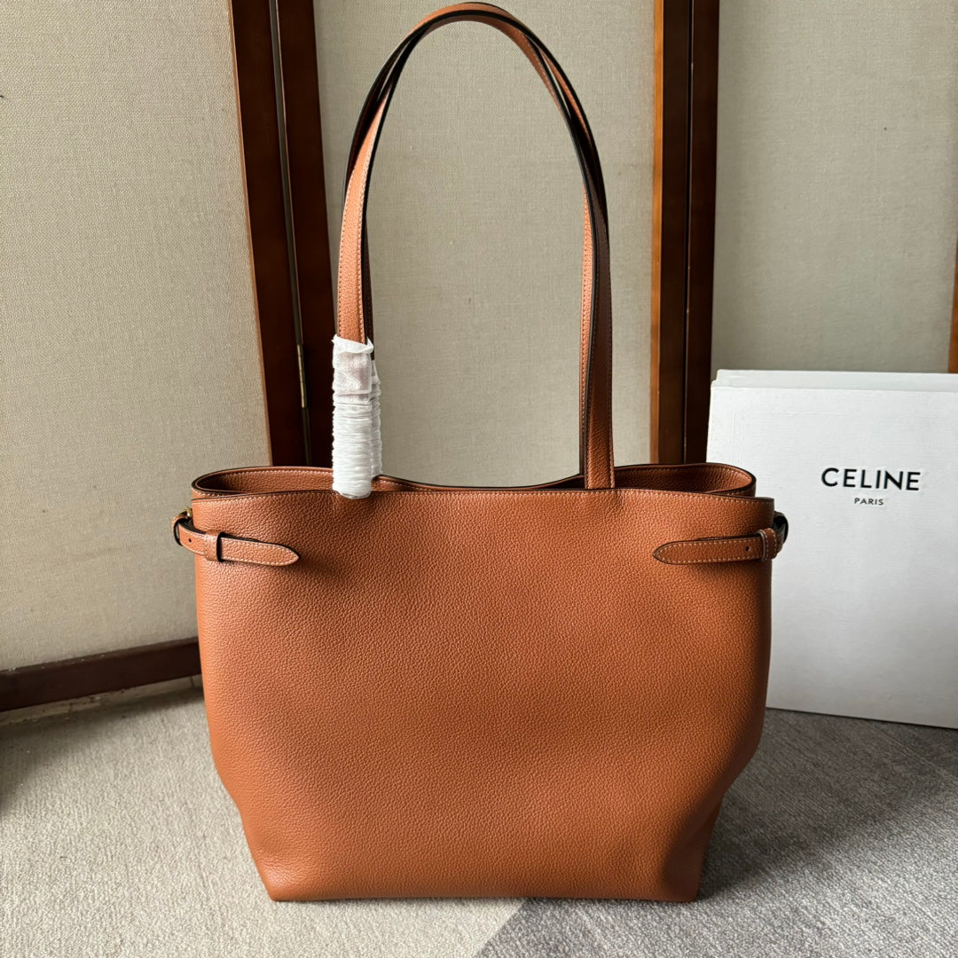 MEDIUM CABAS ANAÏS CUIR TRIOMPHE 54 IN BRONZE BROWN GRAINED CALFSKIN