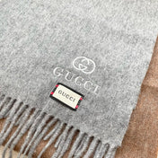 SCARF 190 CM IN DOVE GRAY MIX CAMEL BEIGE CASHMERE AND WOOL 399761