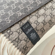 SCARF 200 CM IN DARK BROWN MONOGRAM CASHMERE 399765