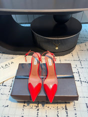 ALAIA HIGH SLINGBACK 25S 90 MM IN RED CALFSKIN