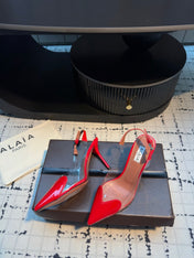 ALAIA HIGH SLINGBACK 25S 90 MM IN RED CALFSKIN