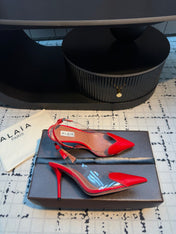 ALAIA HIGH SLINGBACK 25S 90 MM IN RED CALFSKIN