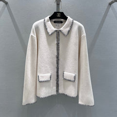 CHANEL 25S STAND-COLLAR KNITTED CARDIGAN 294