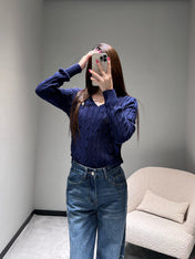 RALPH LAUREN KNITTED V-NECK SWEATER403