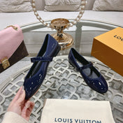 MARY JANE SHOES IN AEGEAN BLUE PATENT CALFSKIN
