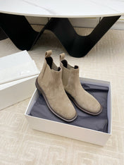 ANKLE BOOTS IN LIGHT BROWN SUEDE