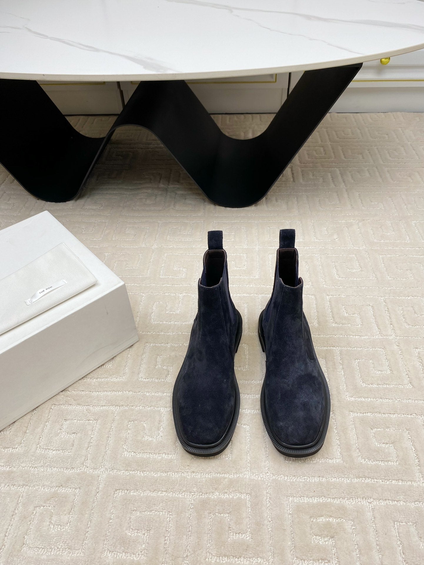 ANKLE BOOTS IN CLASSIC BLUE SUEDE