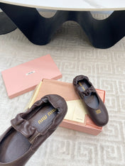 MARY JANE FLATS IN ESPRESSO SMOOTH LAMBSKIN