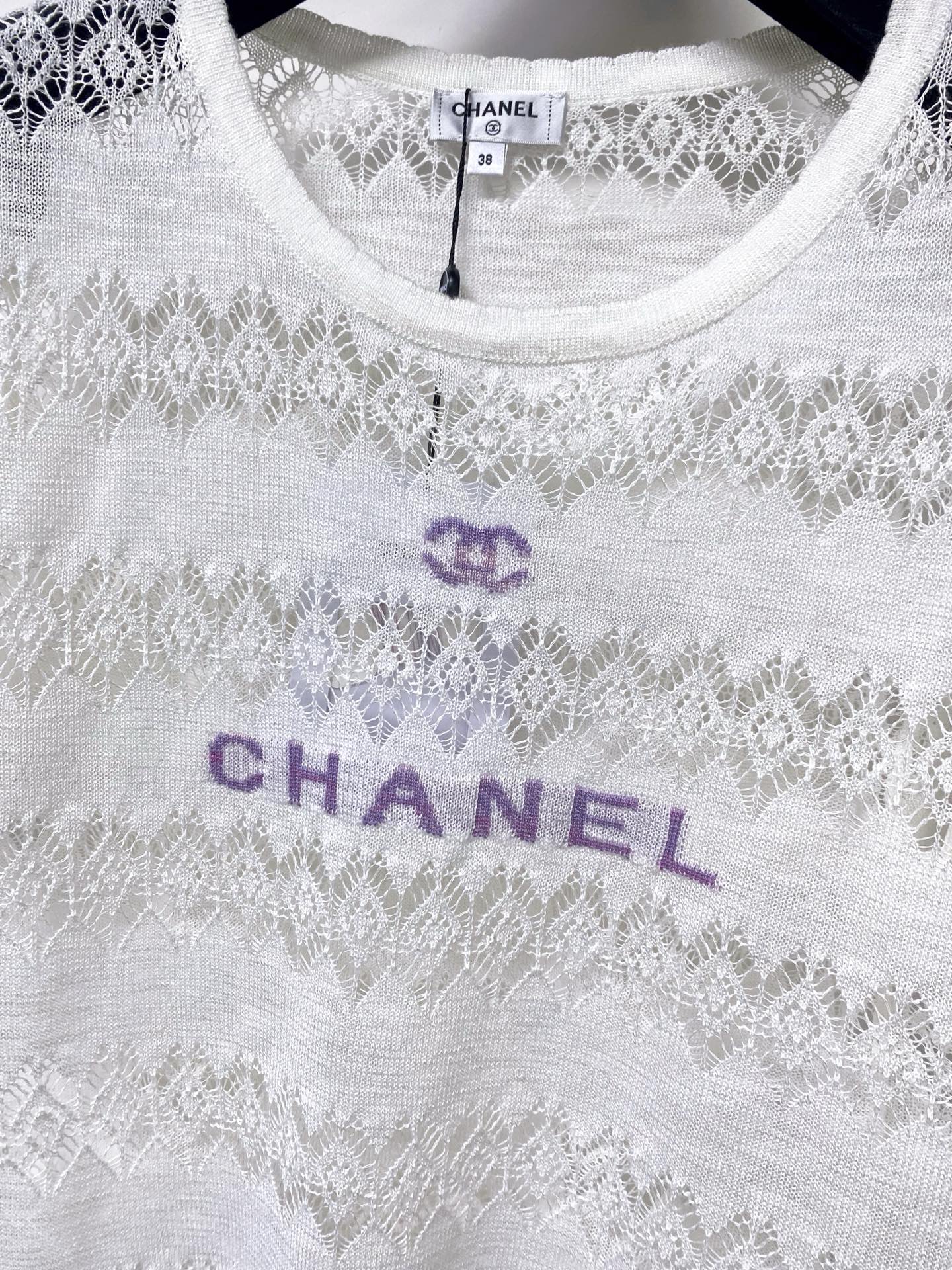 CHANEL 26S SHORT-SLEEVED KNIT SHIRT STYLE 1205