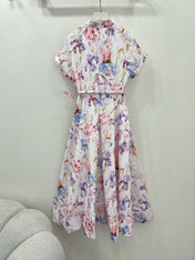 ZIMMER PLEATED DRESS WITH STAND COLLAR 269299