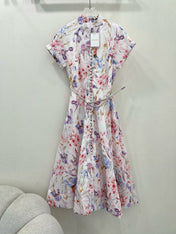 ZIMMER PLEATED DRESS WITH STAND COLLAR 269299