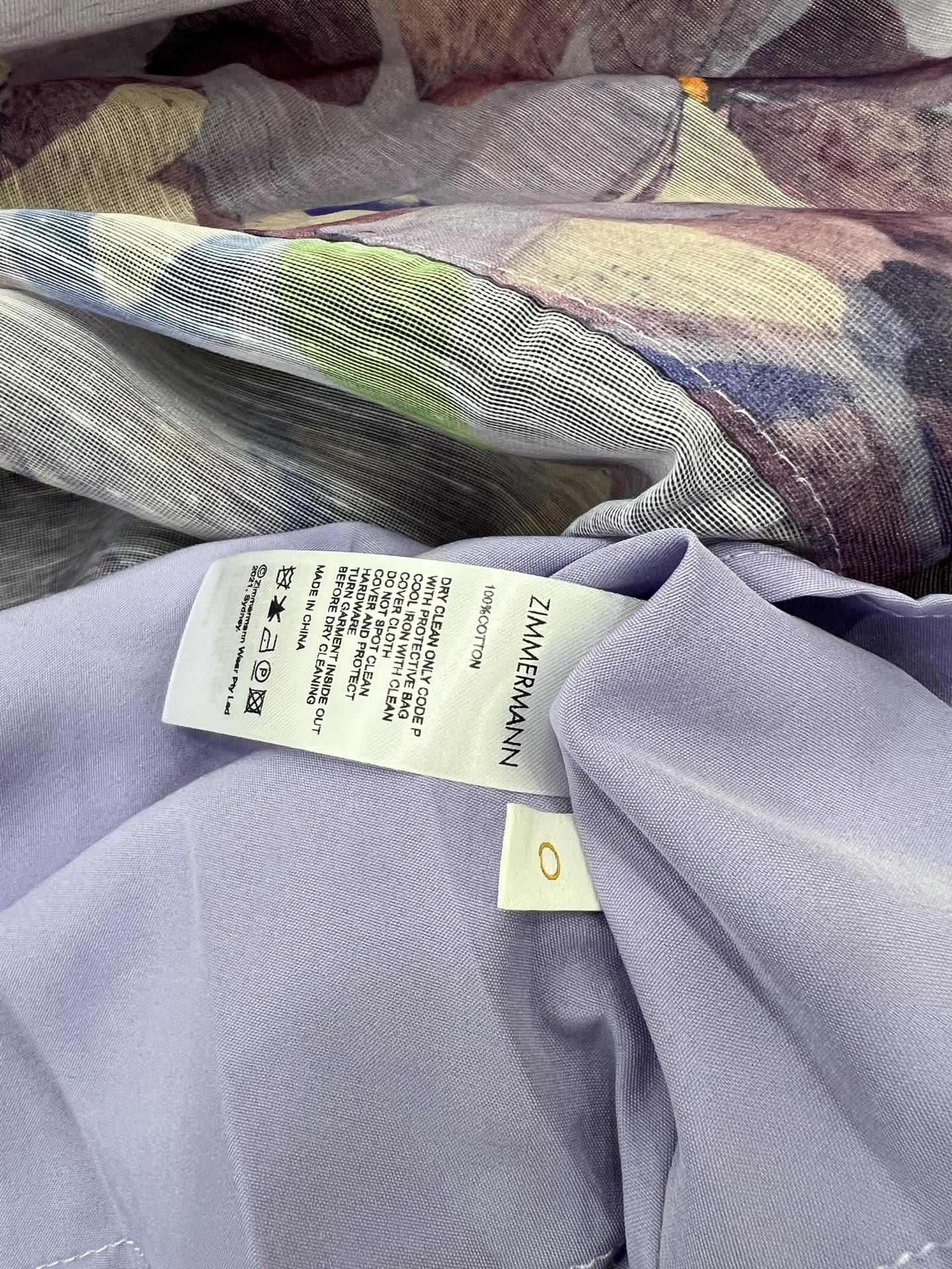 ZIMMERMANN LONG HERRINGBONE DRESS IN PLUM PURPLE 269379