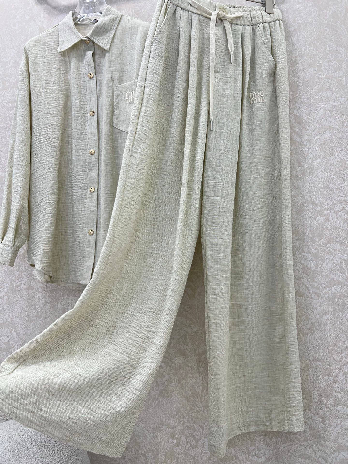 CHANEL SHIRT AND WIDE-LEG TROUSERS SET STYLE 33