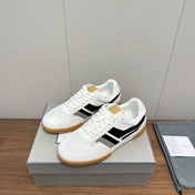 TOM FORD 26S JACKSON SNEAKERS IN WHITE AND BLACK SUEDE