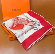 HERMES 26S SCARF 140 IN CASHMERE AND SILK 305962