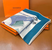 HERMES 26S SCARF 140 IN CASHMERE AND SILK 305963