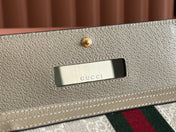 OPHIDIA WALLET ON GOLD CHAIN 19 IN LIGHT BEIGE GG CANVAS AND LIGHT BROWN CALFSKIN