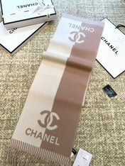 SCARF 184 CM IN ROSY BROWN MIX WHITE MERINO WOOL 393119