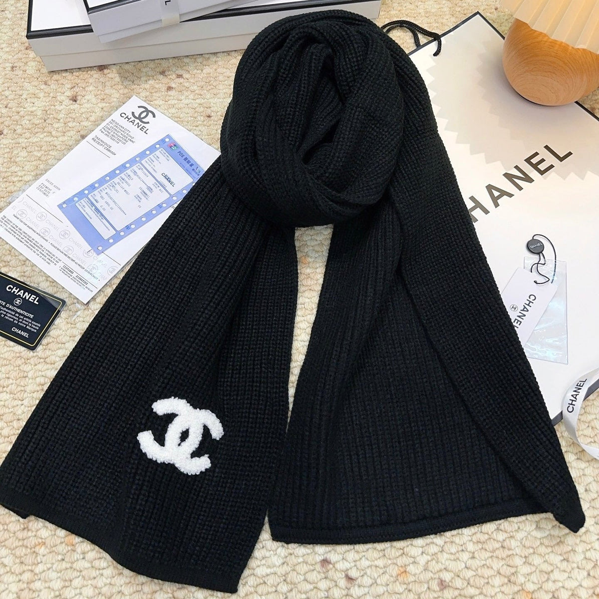 CHANEL 25S SCARF 175 IN WOOL 991922