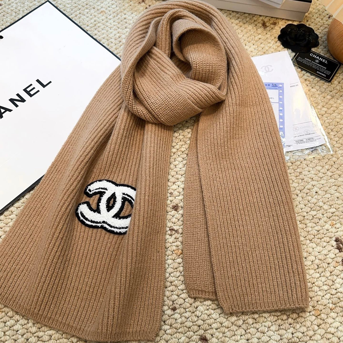 CHANEL 25S SCARF 175 IN CASHMERE 932232
