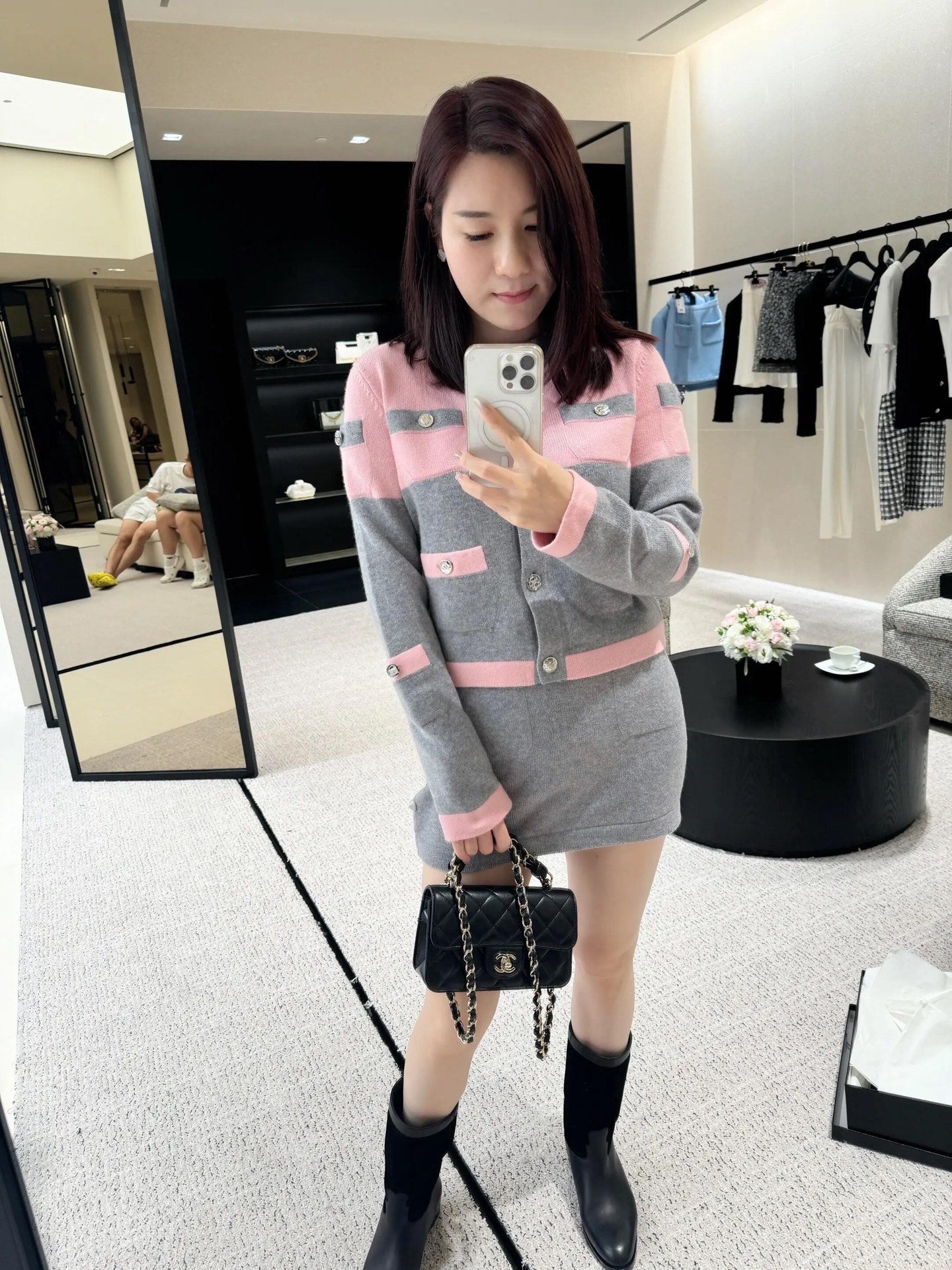 CHANEL CARDIGAN AND SKIRT SET STYLE 57