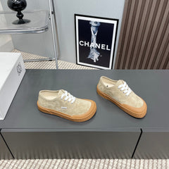 TERRA VULCA LACE-UP SNEAKER IN SAND BROWN SUEDE