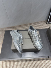 BALENCIAGA 25S SNEAKER IN SILVER CALFSKIN
