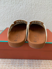 BUBBLE IN MULTICOLOR RAFFIA MIX WHITE LAMBSKIN GOLD HARDWARE