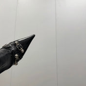 CAGOLE HIGH BOOTS IN BLACK LAMBSKIN