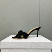 HIGH ADIORABLE MULE IN BLACK FABRIC