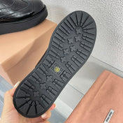 Baroque Thick-Soled Oxford Shoes With Laces Black Calfskin