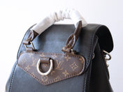 LV 25S MONTSOURIS VIBE 35 IN BLACK LAMBSKIN SILVER HARDWRE