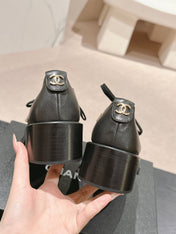 OXFORD SHOES BLACK SHEEPSKIN