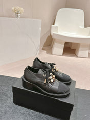 OXFORD SHOES BLACK SHEEPSKIN