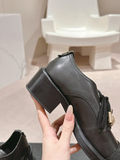 OXFORD SHOES BLACK SHEEPSKIN