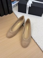 CC 25 Ballet Flat Beige Raffia