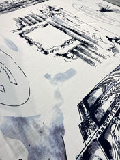 CHANEL 25S SCARF 135 IN CASHMERE SILK 737230