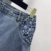 CC 25 Pants Blue Cotton