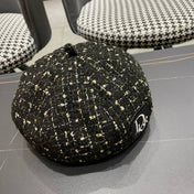 BERET HAT IN BLACK TWEED 434680