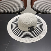 CHANEL 26S WIDE-BRIM STRAW HAT 335717