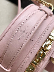 MINI BOITE CHAPEAU 13 IN LIGHT PINK MONOGRAM PERFORATED CALFSKIN