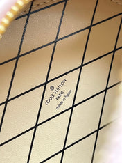 MINI BOITE CHAPEAU 13 IN LIGHT PINK MONOGRAM PERFORATED CALFSKIN