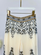 ZIMMERMANN PLEATED FLARED PANTS 270190