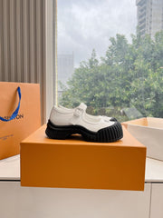 RUBY FLAT MARY JANE IN WHITE PATENT CALFSKIN