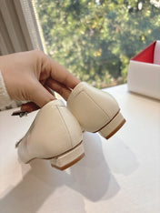 BELLE VIVIER BALLERINAS IN PARCHMENT BEIGE SMOOTH LAMBSKIN