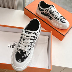 GET SNEAKER IN BLACK MIX WHITE MAXI CANVAS AND CALFSKIN