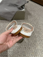 WHITNEY SLIDE IN WHITE CROCODILE LEATHER