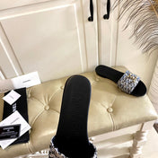 SLIPPERS IN MULTICOLOR TWEED MULE